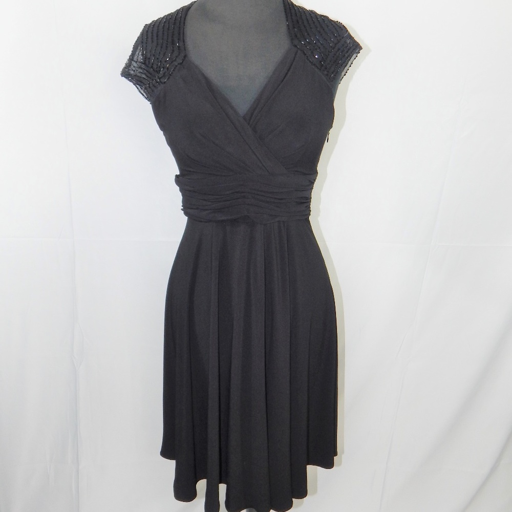 Scarlett Nite Empire Waist Black Dress size 4P🦃
