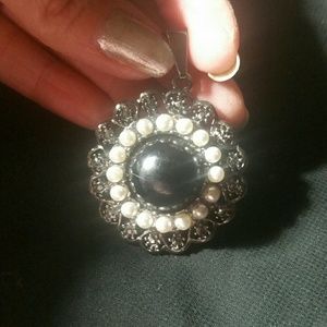 $9 black pearl necklace charm