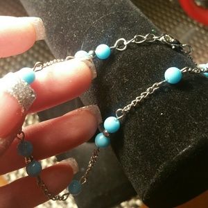 $8 blue beaded anklet