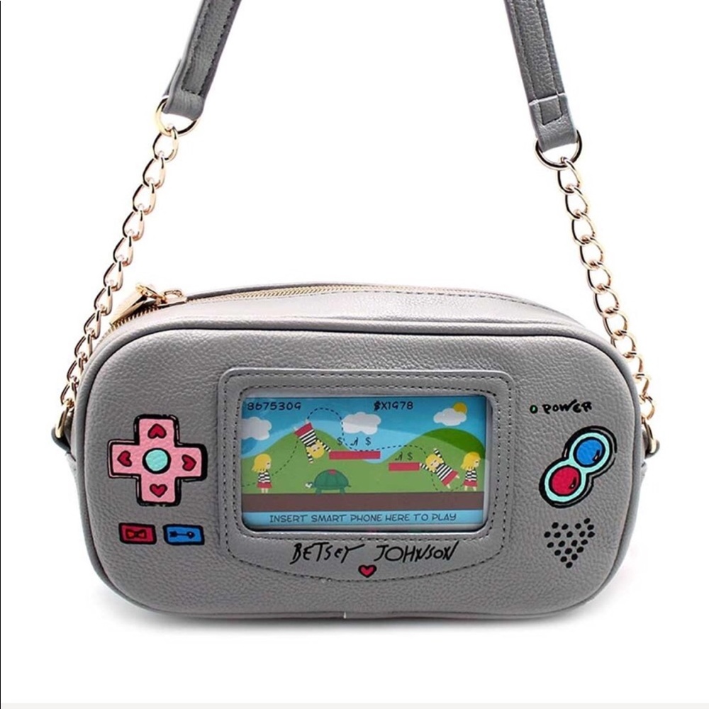 Betsey Johnson Kitsch Game Girl Crossbody Handbag