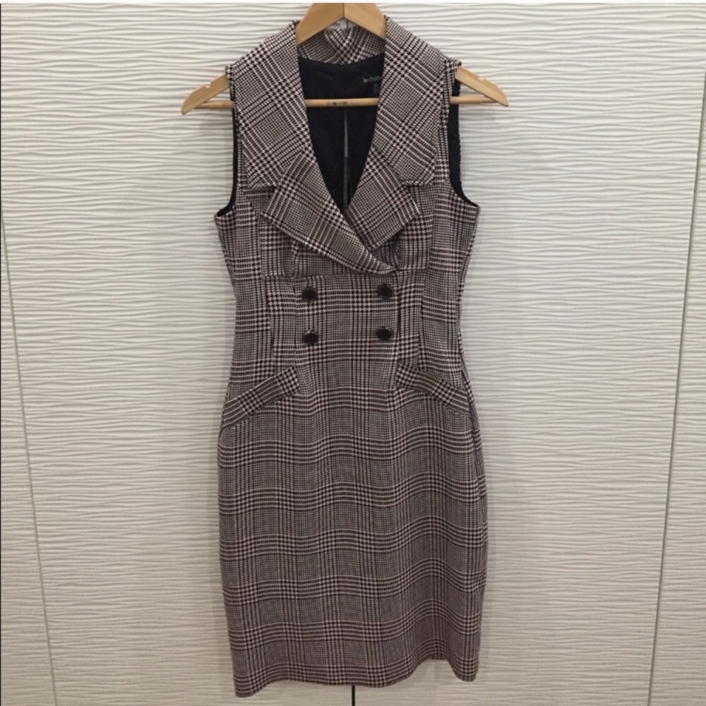 Le chateau, pink and black plaid dress
