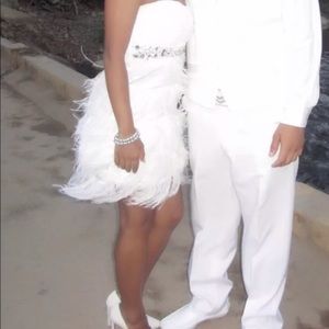 Arden B White Feather Dress