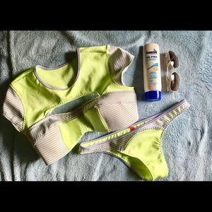 Victoria’s Secret Yellow and Gray Sport Bikini