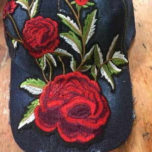 Floral Denim Hat