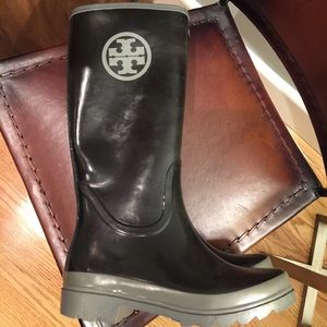 Tory Burch rain boots.