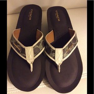 Coach Wedge Flip Flops