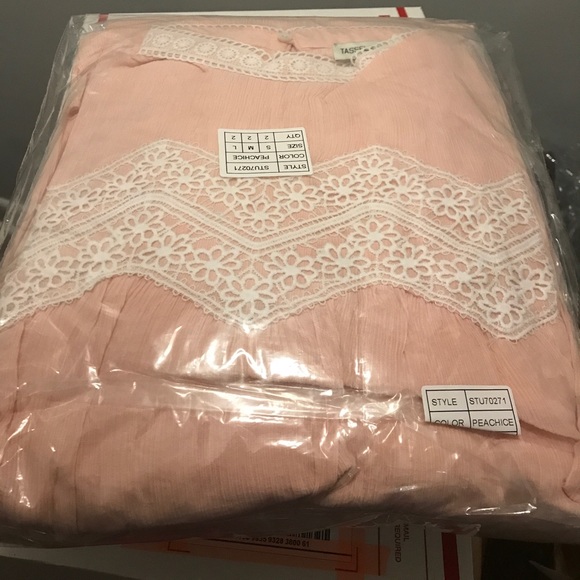 Baby Doll Peach Top with Lace Accents - Picture 8 of 8