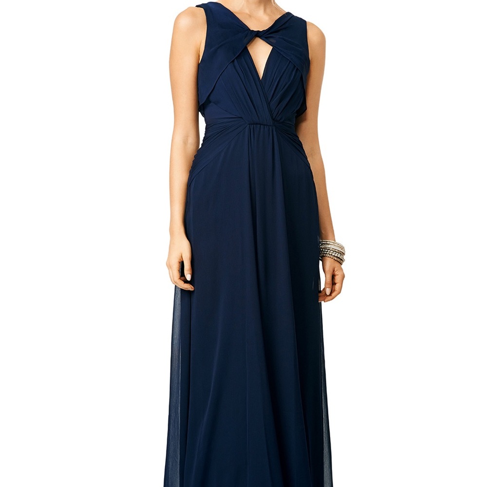 Badgley Mischka Petunia Navy Gown