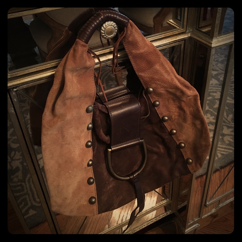 Vintage Dolce & Gabbana suede nailhead bag