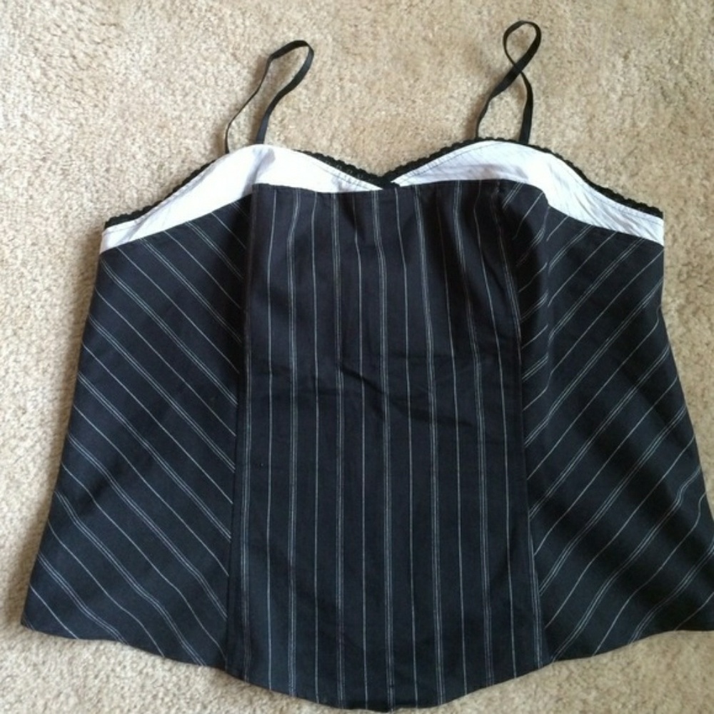 Lip Service Pinstripe Corset Top