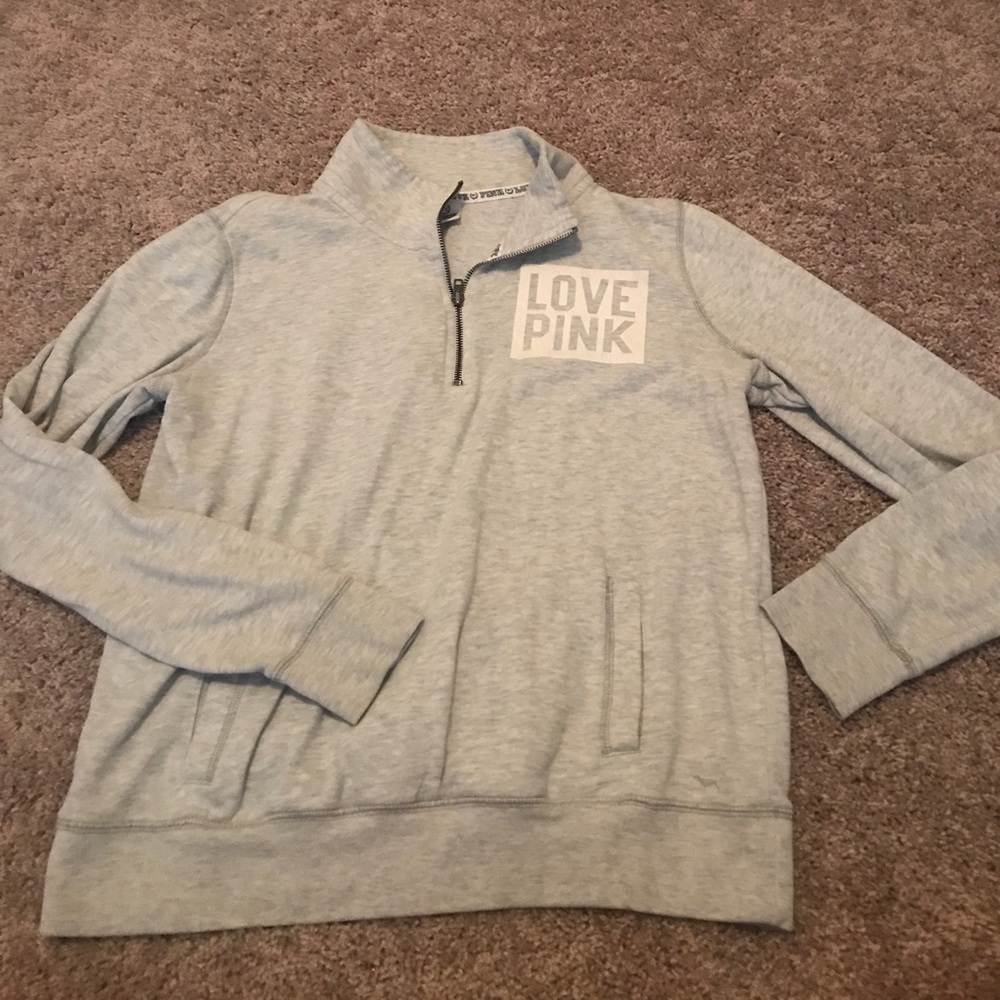 Victoria's Secret Pink half zip cream Medium.