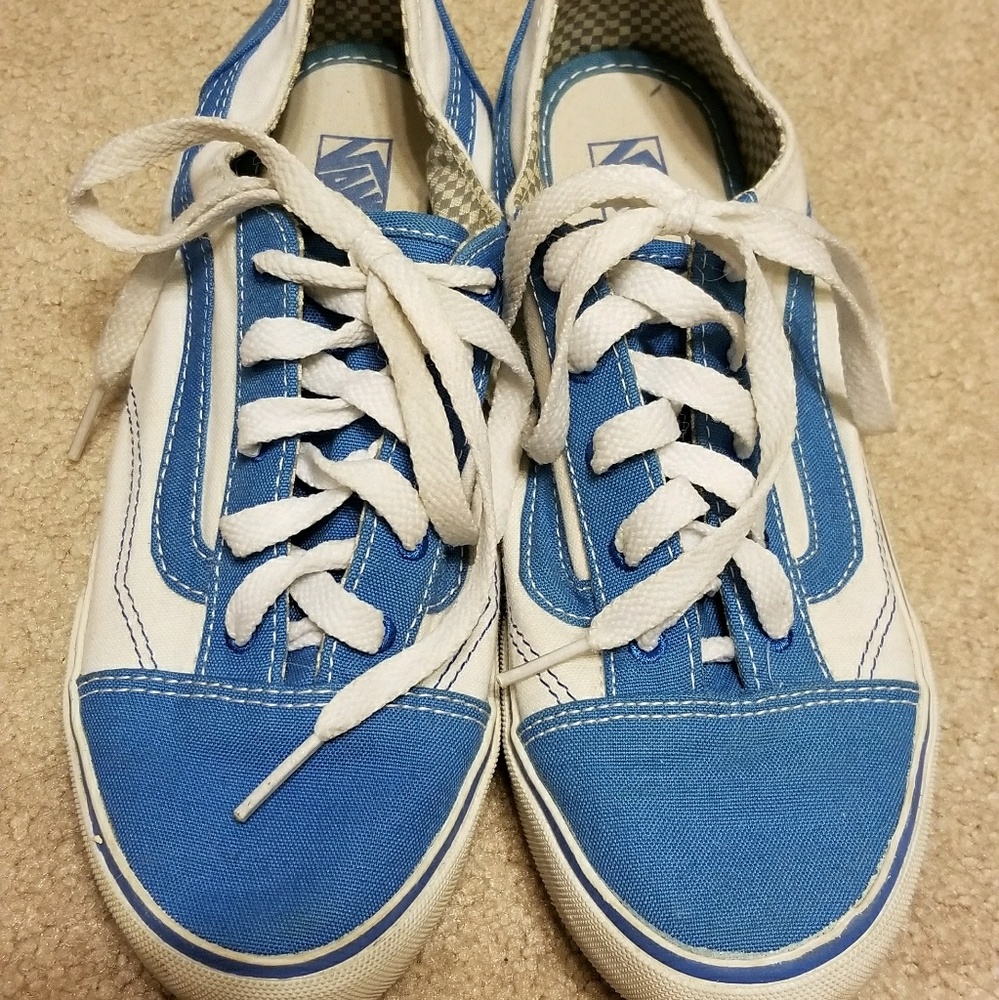 Vans, authentic. Blue and white.