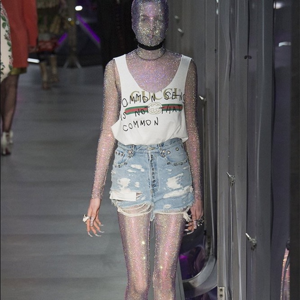 GUCCI CRYSTAL BODYSUIT?!