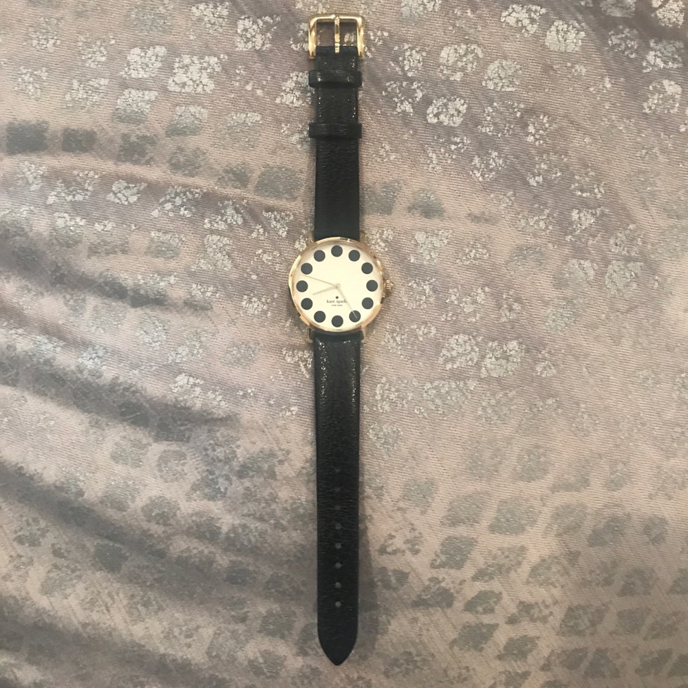 Kate Spade leather polka dot watch