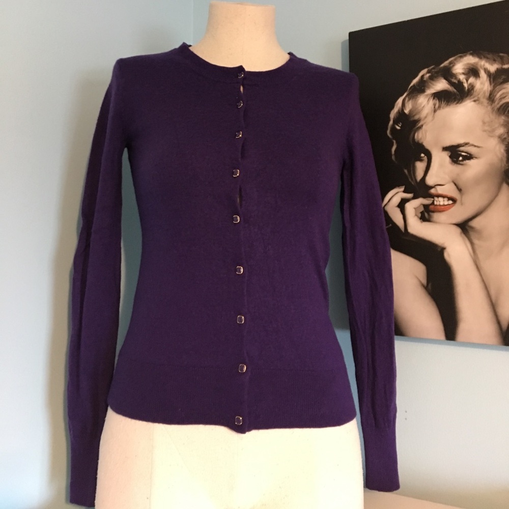Banana republic purple cardigan