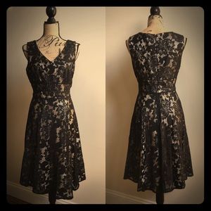 Tahari Black Lace Dress