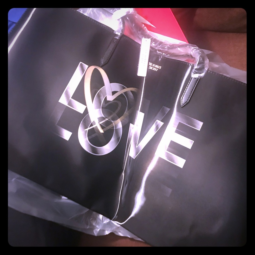 Large holographic Victoria Secret Tote