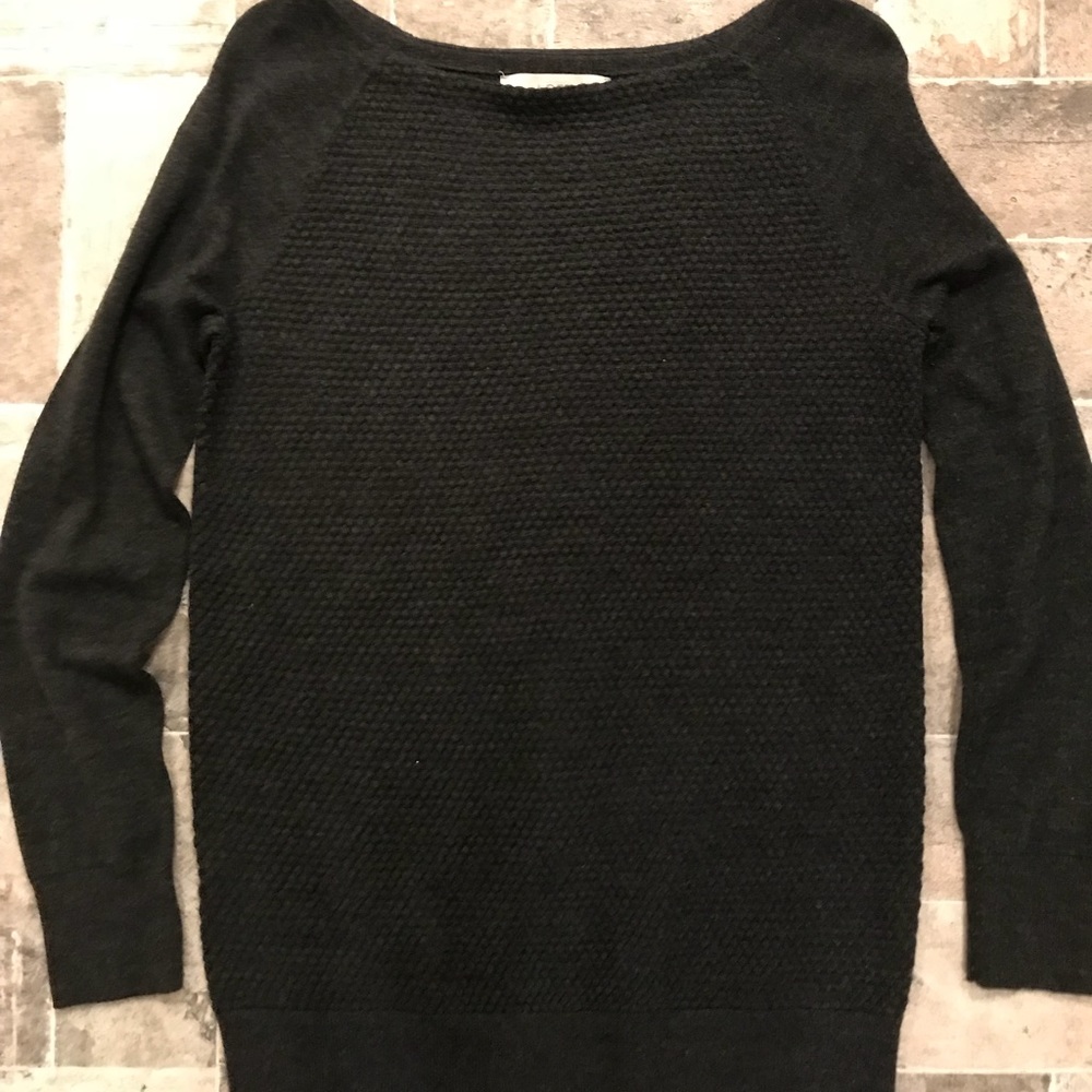 LOFT grey textured sweater tunic