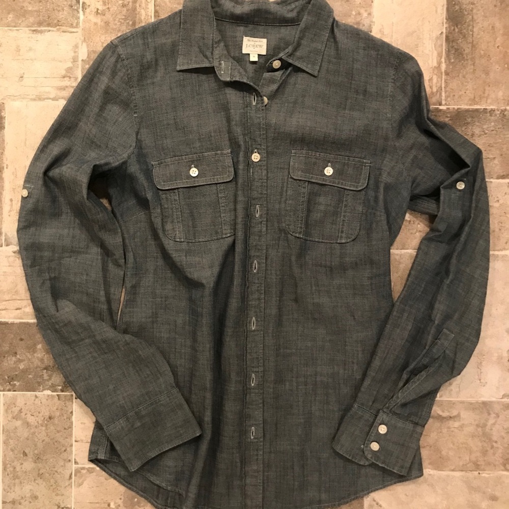 J. Crew Perfect Shirt in denim