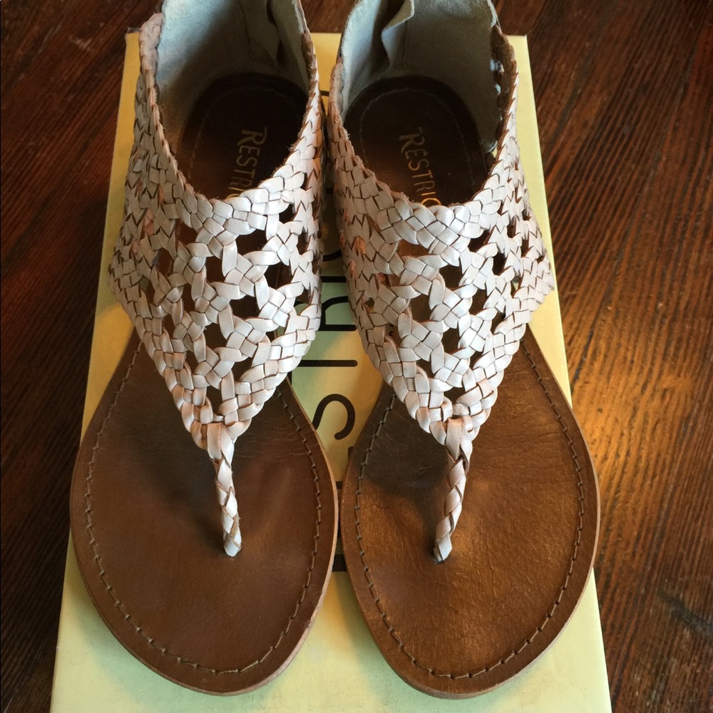 Restricted Destiny wicker thong sandals