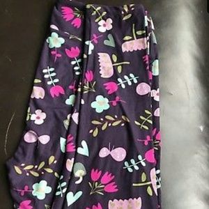 Lularoe unicorn floral mushroom leggings tc