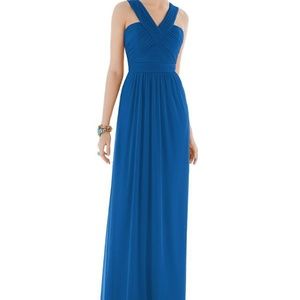 Alfred Sung D678 Bridesmaid Dress in Royal Blue