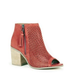 Paprika Peep Toe Bootie