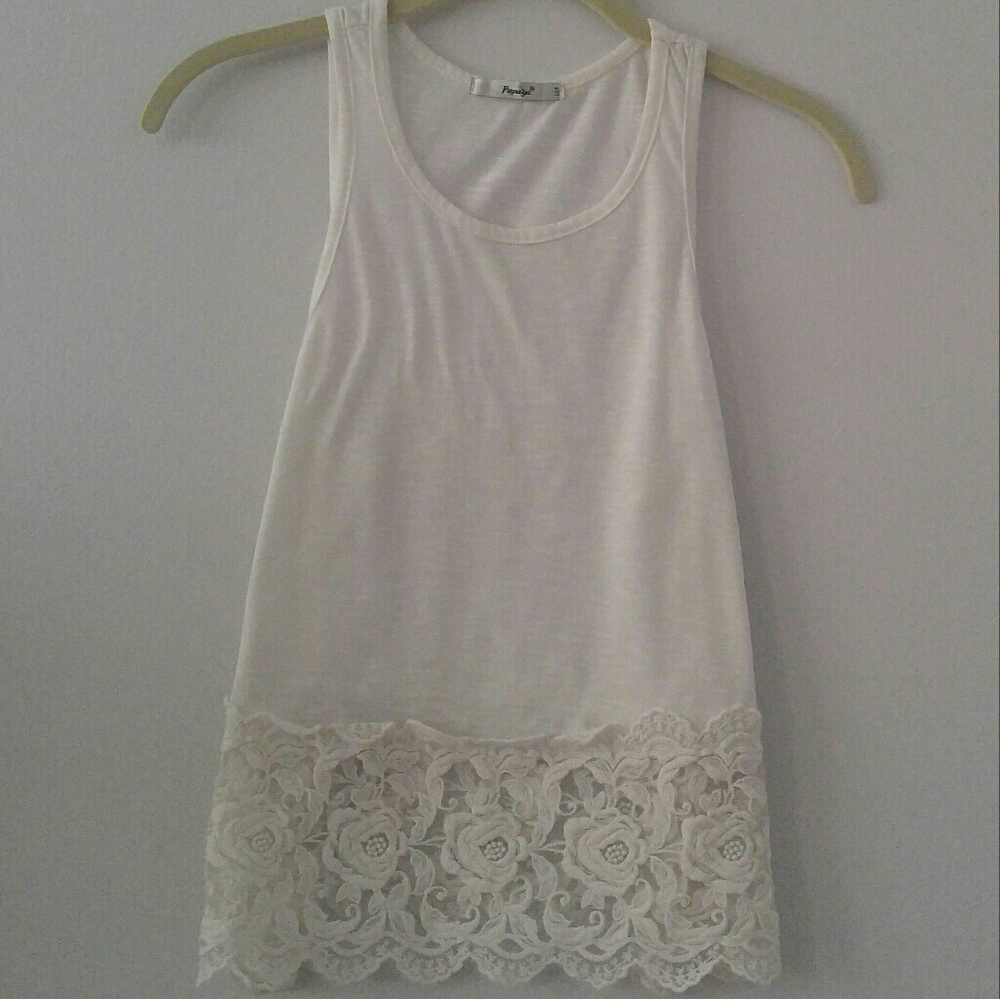 Lace trim top