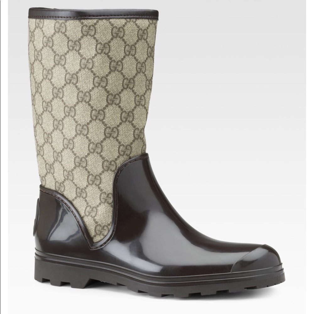 Gucci Prato Rainboots 41 Fur-Lined