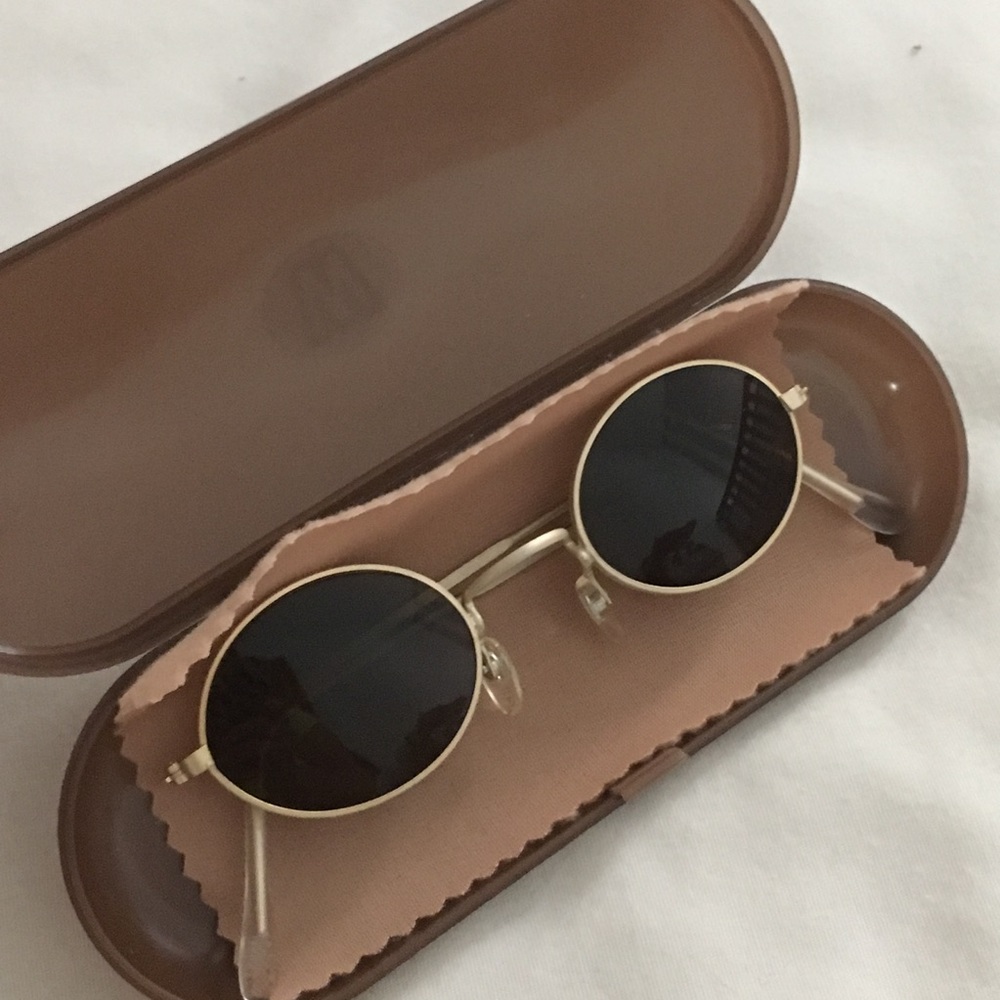 NWOT Unisex Vintage Small Sunglasses Case & Cloth