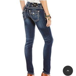 Miss Me Thick-Stitch Stretch Denim Skinny Jeans