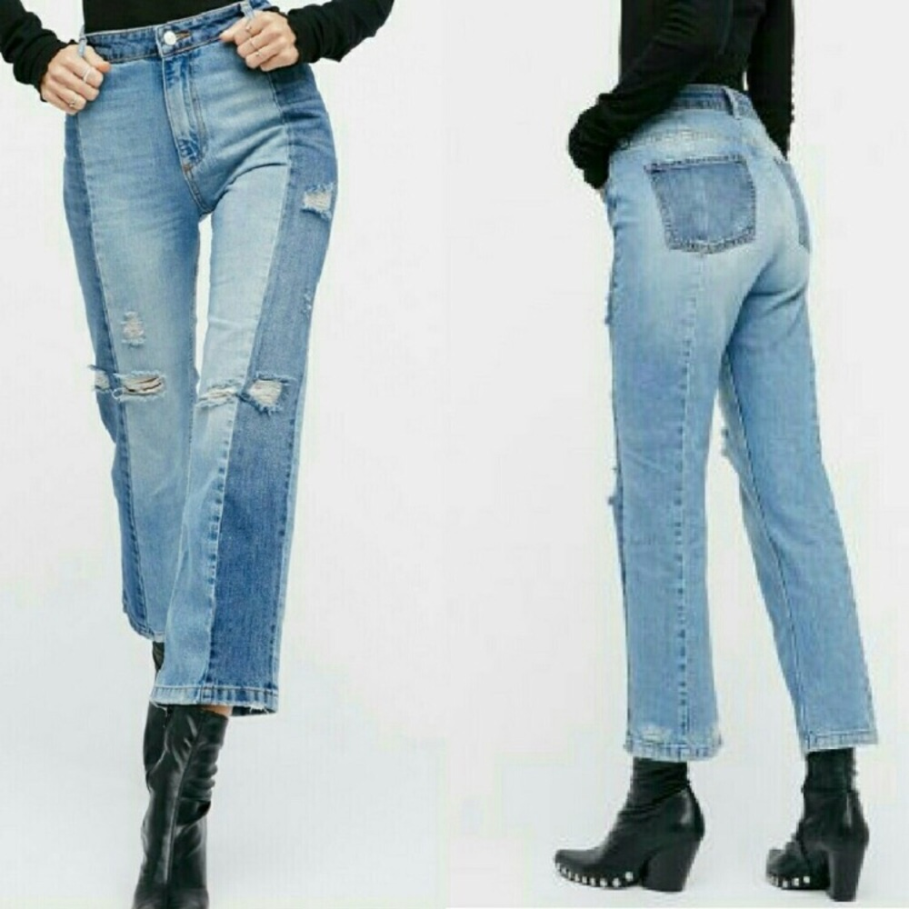 Patchwork Skinny Jeans