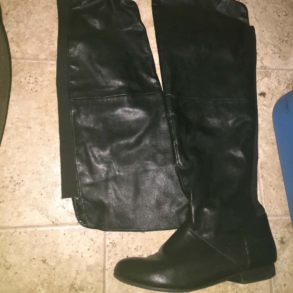 Knee high black boots
