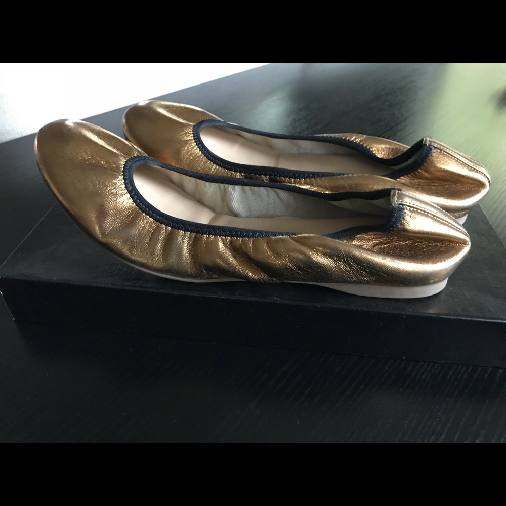 J. Crew Gold Flats