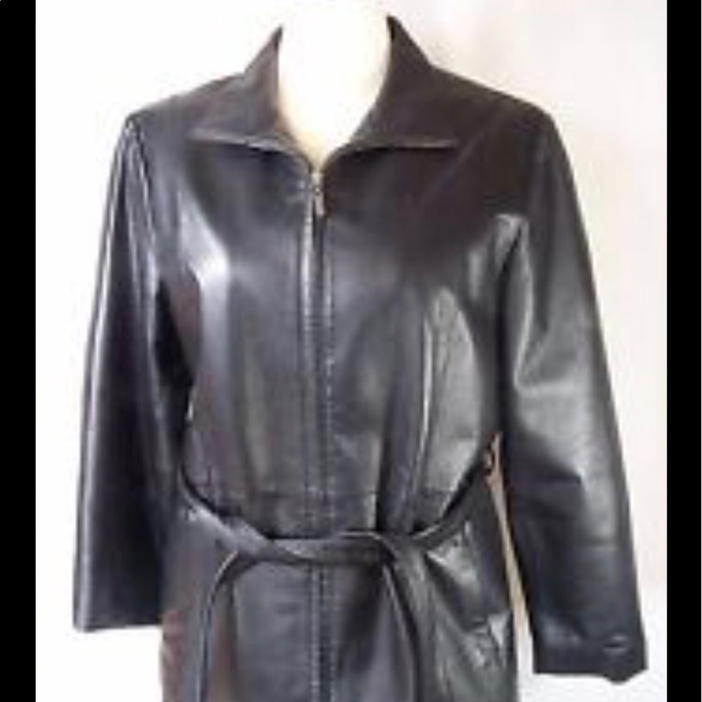 🎊Outbrook Genuine Leather Jacket Belted Blazer🎊