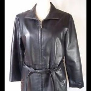 🎊Outbrook Genuine Leather Jacket Belted Blazer🎊