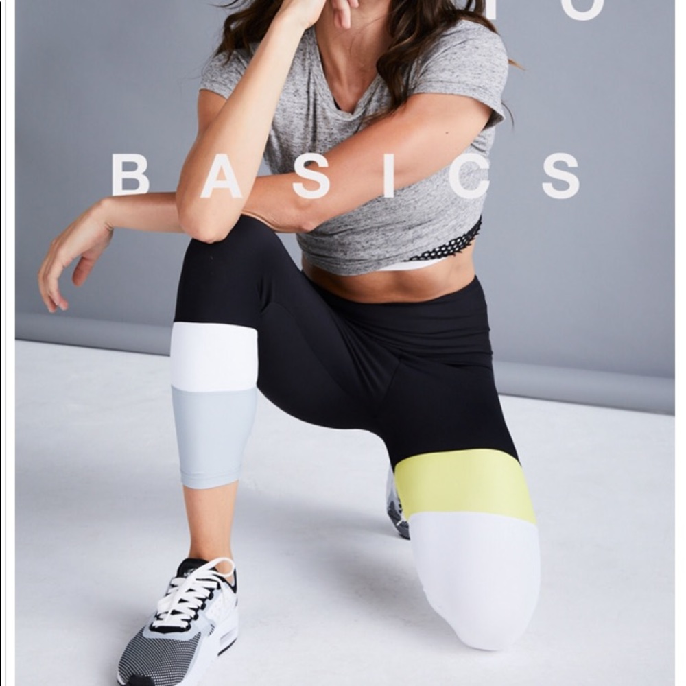 SoulCycle colorblock leggings, worn once. Sold out