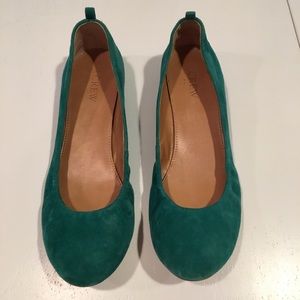 Jcrew teal flats size 7