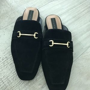 Steve Madden Black Suede Mules