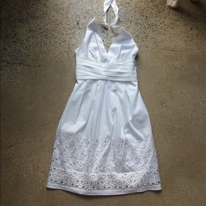 BCBG White Halter Dress