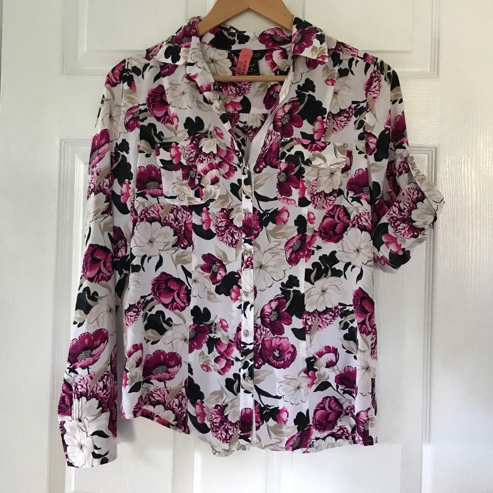 White House Black Market Silk Blouse