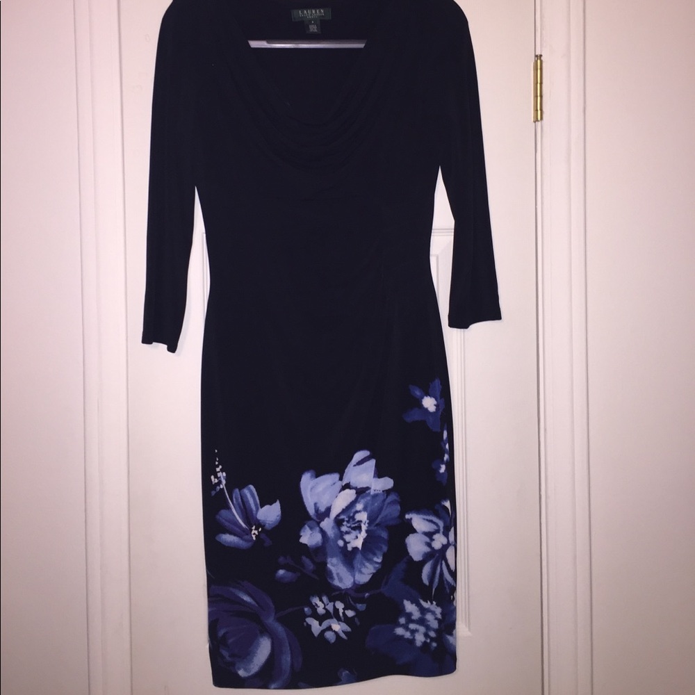 Lauren Ralph Lauren Cowl Neck Dress, Size 4