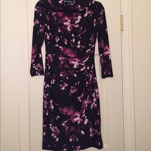 Lauren Ralph Lauren V-Neck/Faux Wrap Dress, Size 4