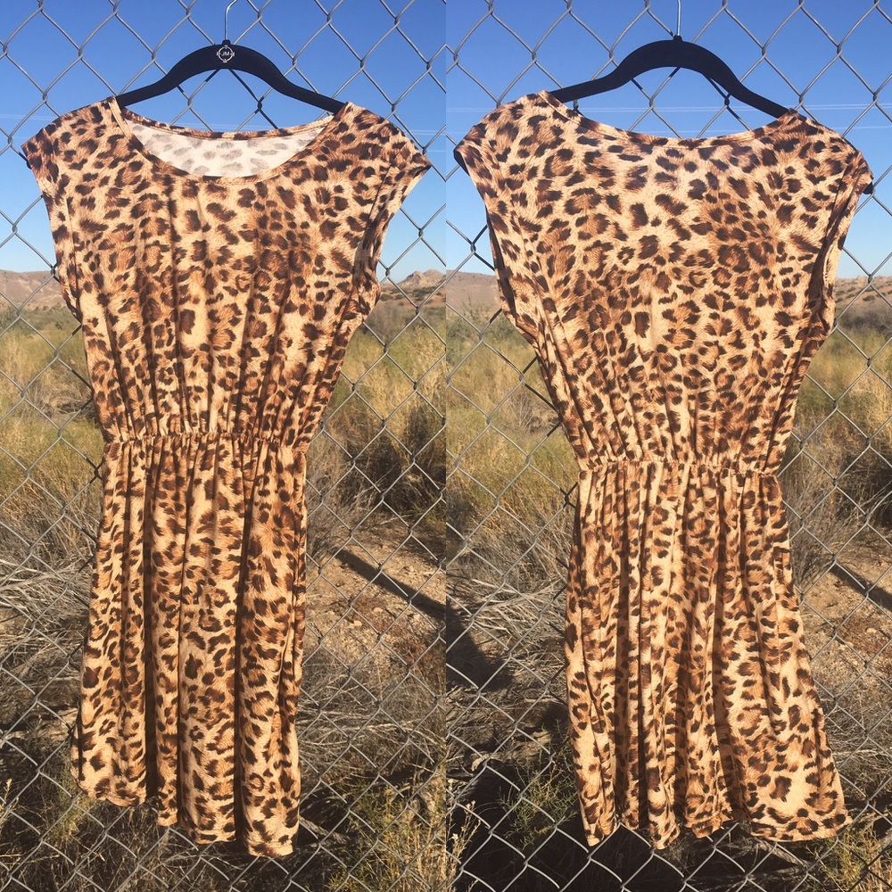 Cute Leopard Print Short Dress