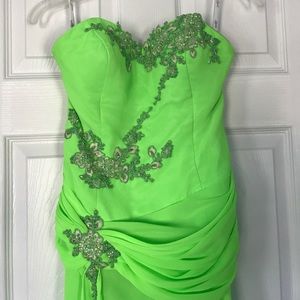 Sparkle Lime Green Prom Dress