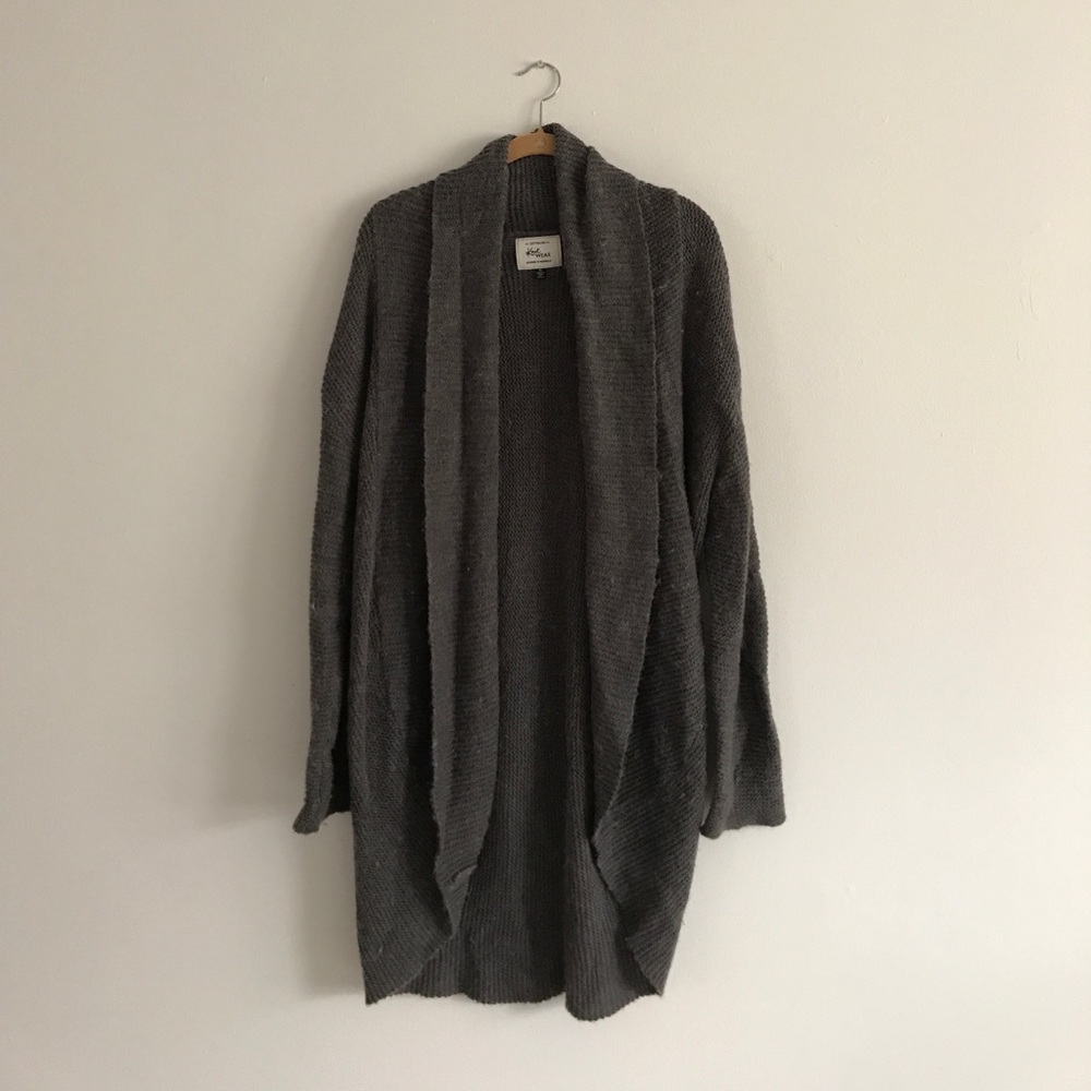 Dark Gray Long Cardigan
