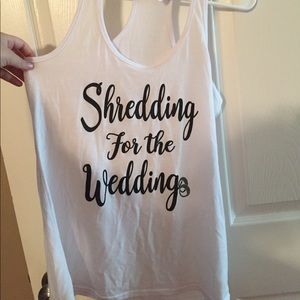 Shredding for the wedding tank