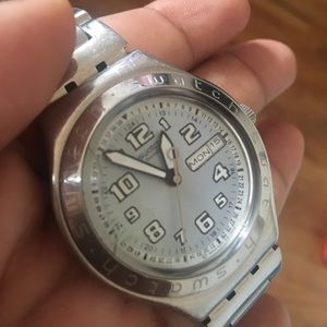 Swatch silver watch