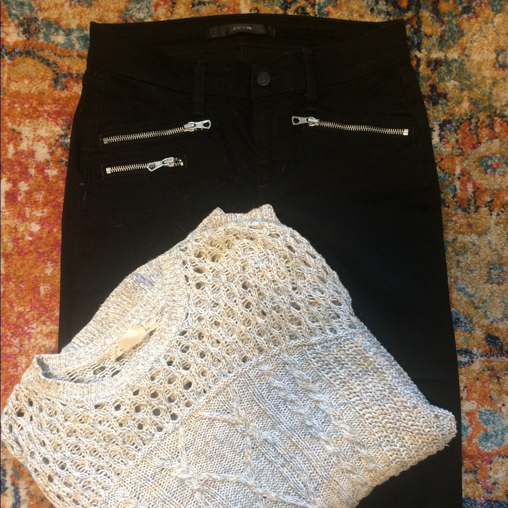 Black Joe's Jeans with Zipper Detailing