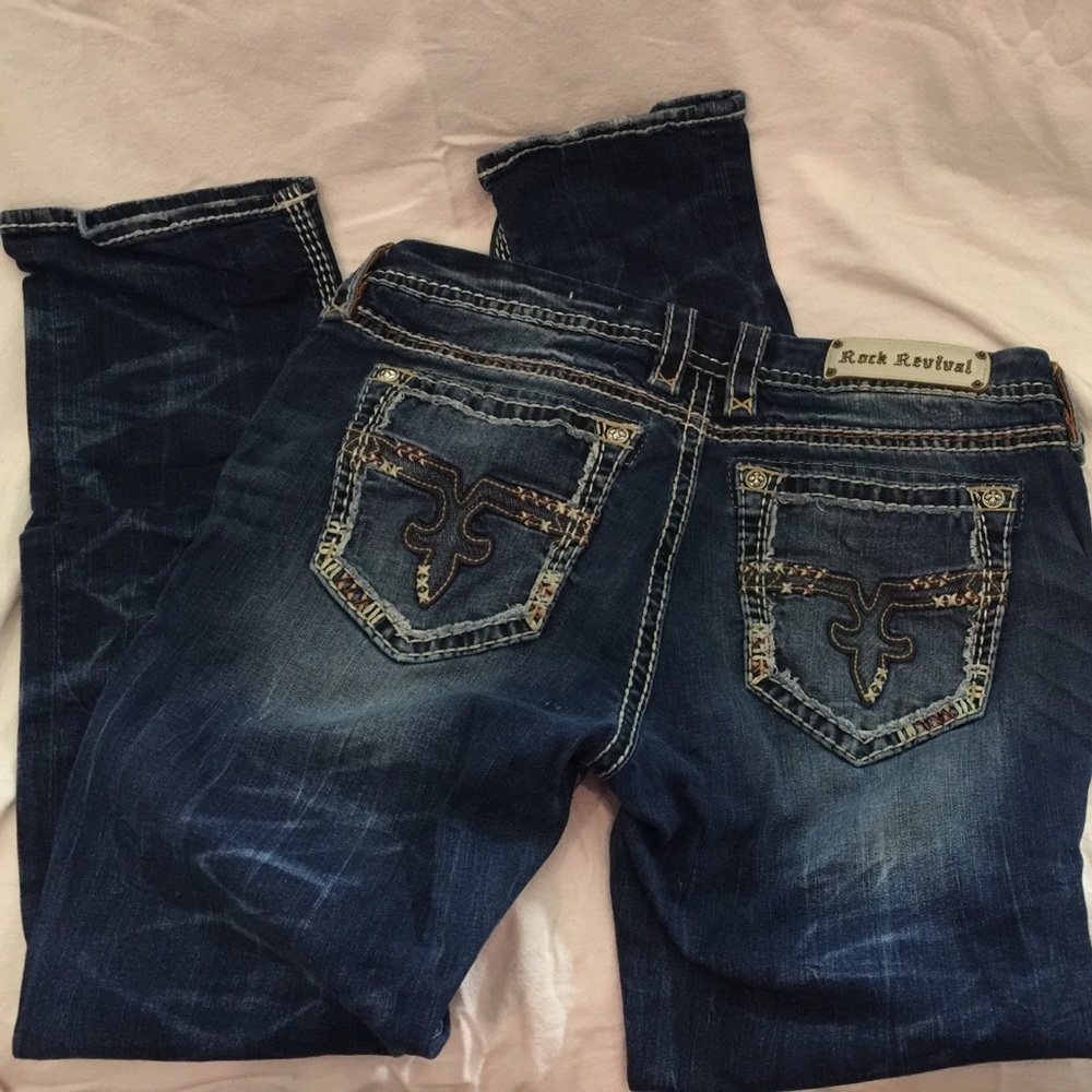 Rock Revival Elvina Straight Leg Denim Jean 34x32